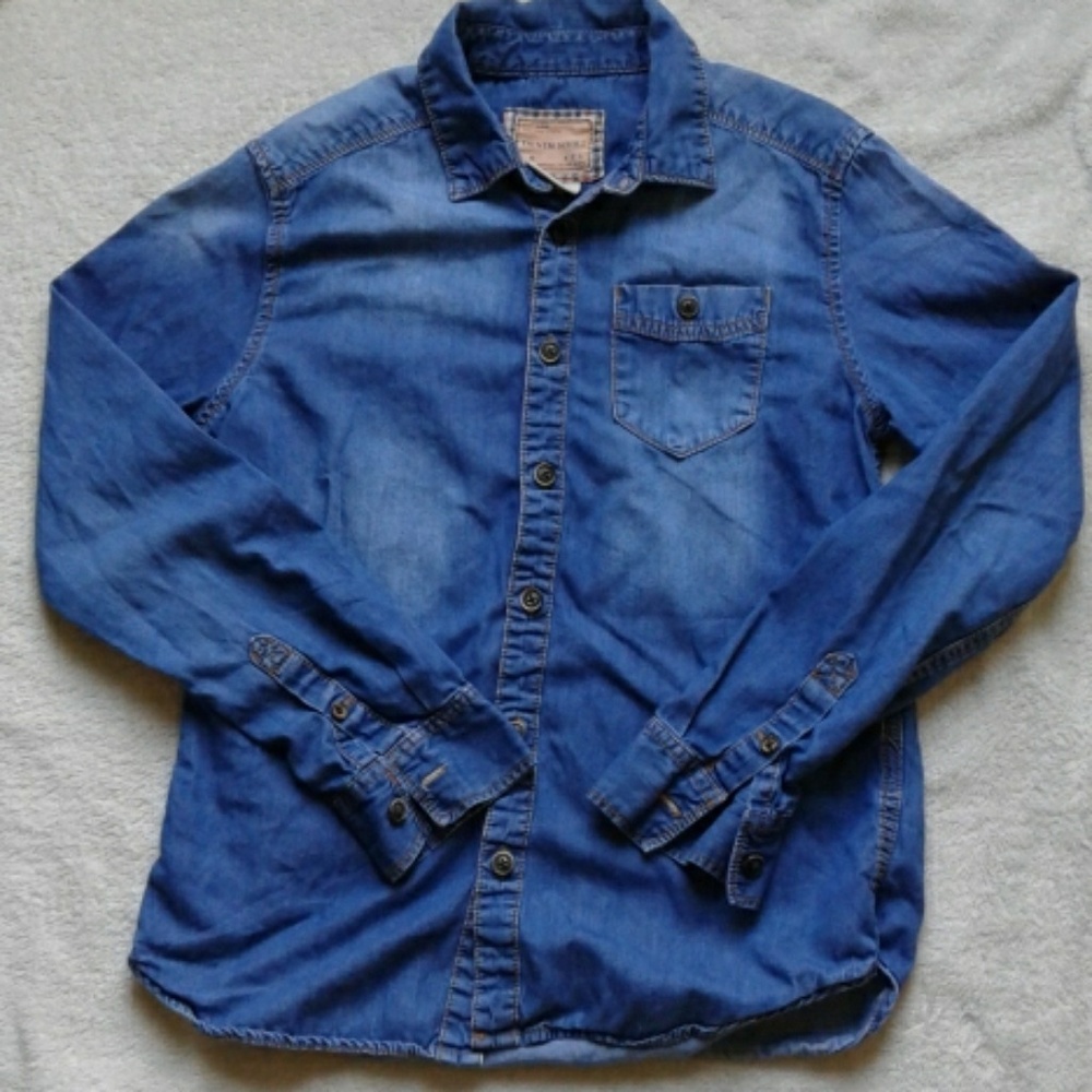 Boys zara  denim button up